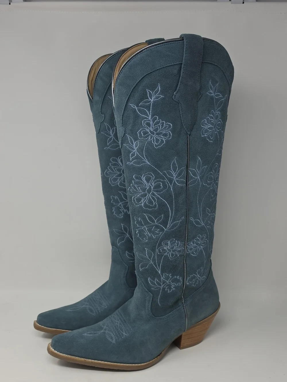 Shyanne Women's Flora Suede Tall Western Boots - Snip Toe Soze 10